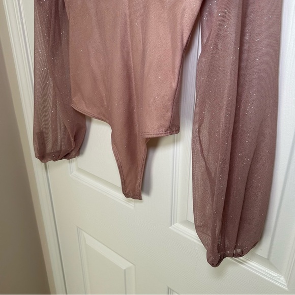 Windsor Shimmering Mauve Long Sleeve Bodysuit - Picture 3 of 7